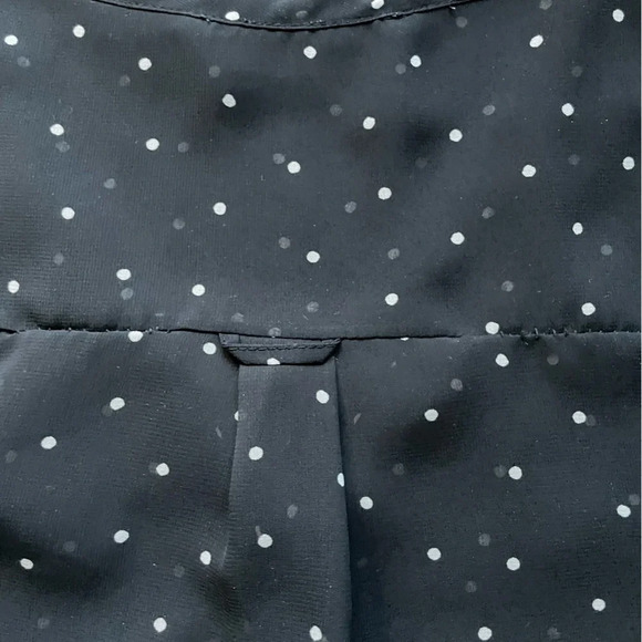 Zara Black with White  Polka Dots Sheer Blouse Size Small - Picture 5 of 6